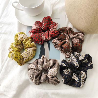 China High attractive fashion stretch print large intestine hair tie bundle hair scrunchies for women for sale