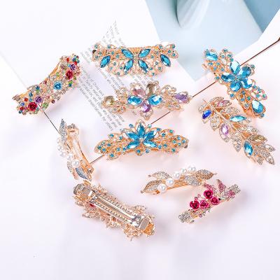 China Women Hair Clips Women Hair Clips Ins Hot Selling Adult Adult Top Clips With Rhinestone Spring Hair Clip Hair Clips Back Hairpins for sale