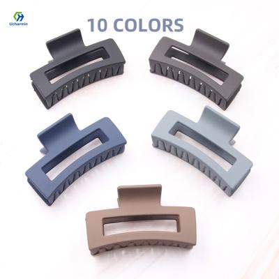 China 2021 Fashion New Arrivals Fashion Big Hair Claw Solid Color Acetate Hair Pins Plastic Hair Claw Clips For Women for sale