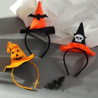 China Fashion Factory Direct Selling Halloween Hair Band Cute Pumpkin Bat Hat Dress Up Dress For Adult Children for sale