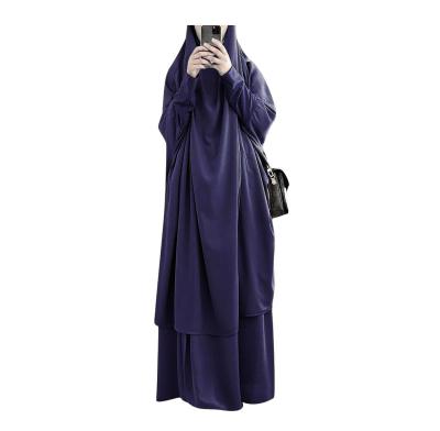 China Women's Islamic Clothing Aerial Jibab Khimar Two Piece Set Islamic Maxi Abaya Robe Prayer 541/LR423/21423 for sale