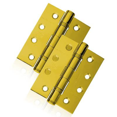 China Modern Ball Bearing Door Hinge Metal Stainless Steel Brass Door Hinges 4 Inch 100mm x 75mm Steel Ball Bearing Soft End Door Hinge for sale