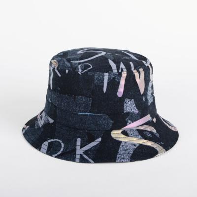 China Character Bucket Hat Graffiti Letter Unisex Women Men Fishing Fisherman Hat Summer Outdoor Panama Hip Hop Hat Custom Embroidered for sale