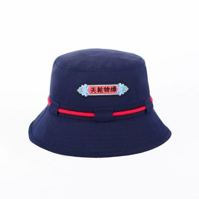 China Fashion Mens Colorful Reversible Wide Brim Cotton Adult Fisherman Bucket Hat Cap With Embroidery Patch for sale