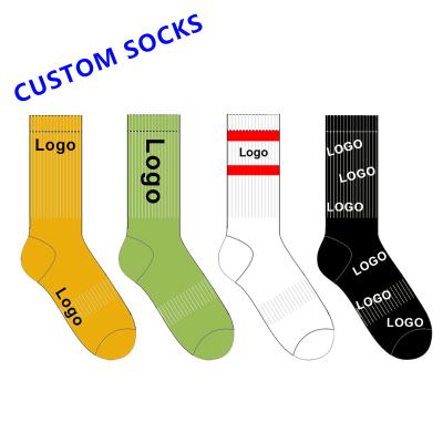 China 144N Crew Custom Logo Mens Sport Socks OEM Custom Gym Socks Breathable High Quality for sale