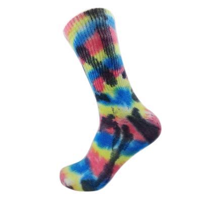 China OEM Tie Dye Fashion Jacquard Crew Cotton QUICK DRY Hand Painted Custom Socks for sale