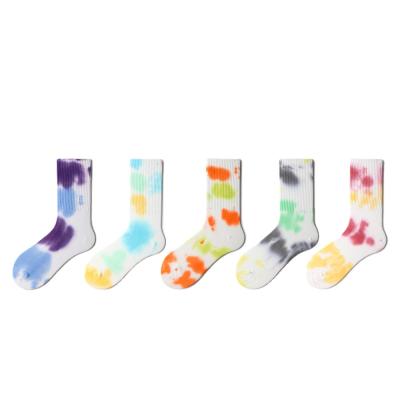 China New Trend Custom Logo Crew Socks Men's 100% Cotton Quick Dry Tie Dye Quick Dry For Fashion for sale