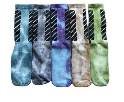 China QUICK DRY Ready to Ship New Trend Comfortable Stripe Bangs Tie Dye Custom Crew For High Quality Fashion for sale