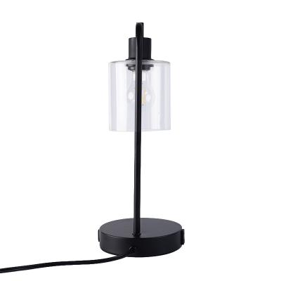 China Charging Functions Usb Radio Three-speed Stepless Touch Lighting Dimming Industrial Style Bedside Lamp for sale