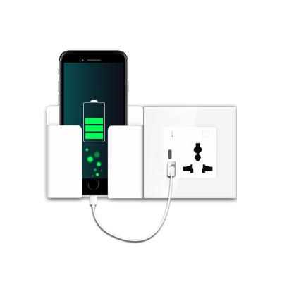 China LANBON 18 Square Socket Size Switch Module Smart Home Wifi Plug In With Phone Storage Box 86*90.5*40mm for sale