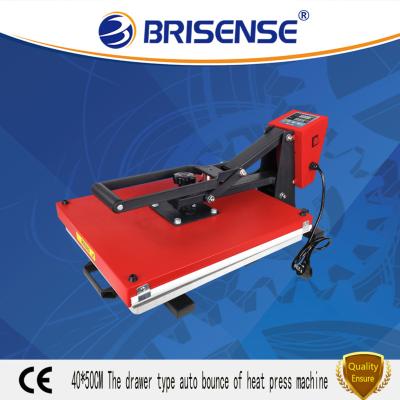 China Home Use Factory Direct Sale Brisense Brand Semi-Auto Open Insert T-shirt with Drawer 40x50cm 16x20inch Heat Press Machine with CE for sale