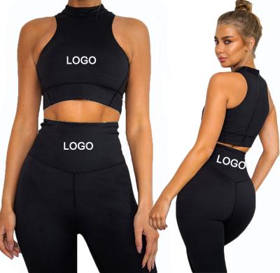 China Breathable plus size ever wear fashion logo xxl yoga pants custom women gym active gym set yoga suit sports set for sale