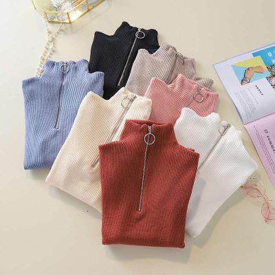 China Anti-Wrinkle Ever Fashion High Neck For White Sweater Knited Sweaters Women With Great Price for sale