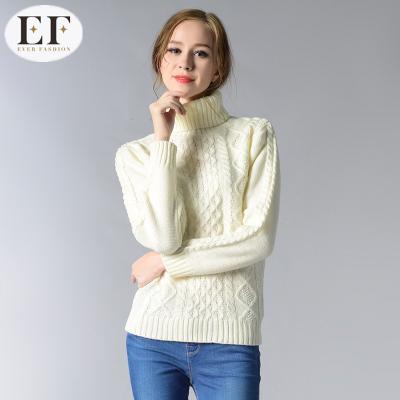 China Anti-Wrinkle Fashion Ever Custom Women Sweater Turtle Neck Sweater Long Sleeve Girls Knitted Pullover Sweater Women 2021 Winter for sale