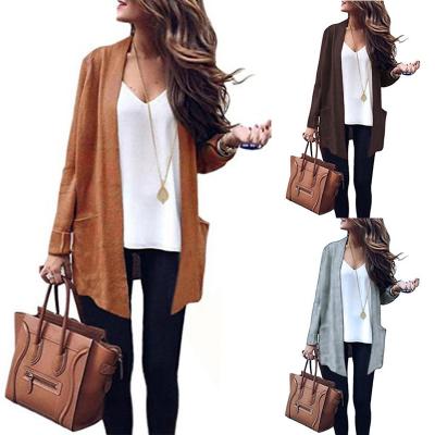 China Anti-Wrinkle Ever Fashion Autumn Winter Pure Long Cardigan Mujer Loose Long Sleeve Oversized Knit Sweater Women Wholesale for sale