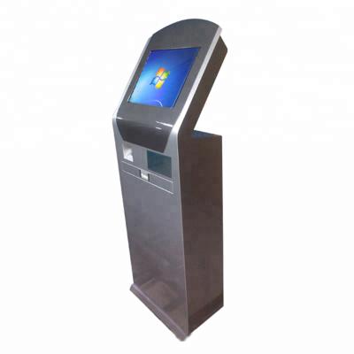 China Anti-dust new design airport self-service passport scanner kiosk terminal with barcode scanner and finger printer for sale