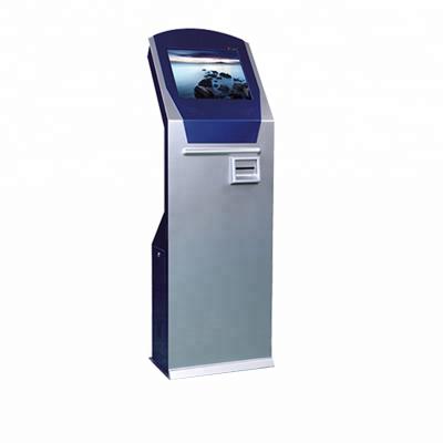 China Dustproof 19 Inch Queue Management System Ticket Dispenser Kiosk / Touch Screen Printer Ticket Kiosk for sale