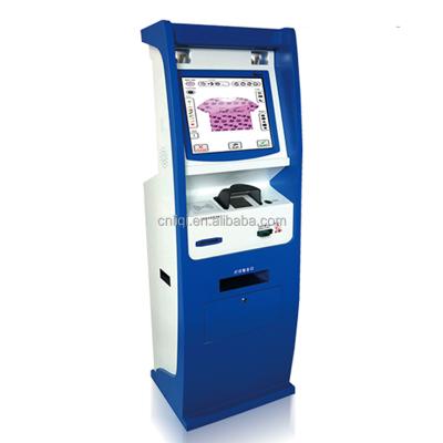 China Super Market Anti-dust Multimedia Voucher Printing Contact Ticket Kiosk for sale