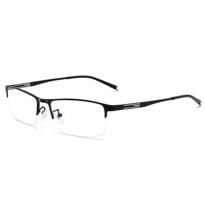 China Comfortable Square Glasses Frames Half Rim Optical Male Eyewear Half-Frame Square Glass Frames For Men for sale