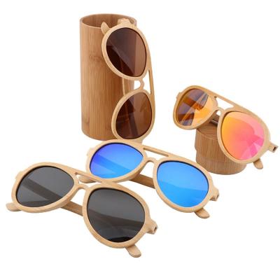 China New Fashion Sun Glasses UV400 Natural Material Bamboo Polarization Sunglasses Custom Design Own Sunglasses for sale