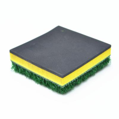 China Yellow Rubber Golf Practice Swing Base Pad Hitting Practice Golf Driving Range Mat for sale