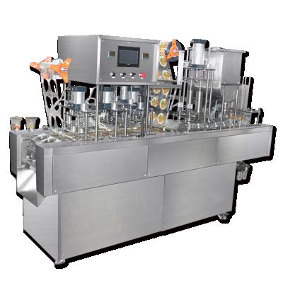 China Full Automatic Food Container /Tray Box and Cup Filling and Sealing Machine /Food Packing Machine for sale