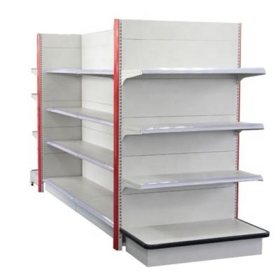 China Double Sided Double Sided Gondola Shelving Customized Floor Rack Shop Shelf for sale