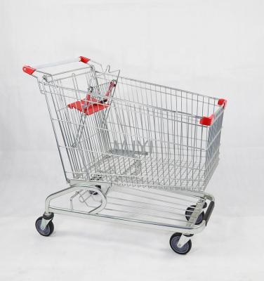 China American Style 210L Folding Grocery Carts Metal Supermarket ShoppingTrolley For Sale for sale