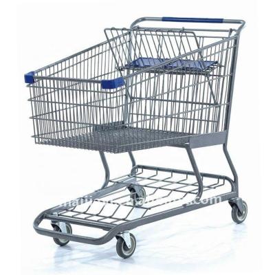 China Wholesale Anti-rust Corrosion Protection Anti-rust Supermarket Shopping Trolley With 4 Wheels for sale