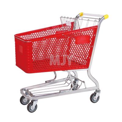 China Germany Cheap Supermarket Plastic Unveiling Price Shopping Trolley For Sale for sale