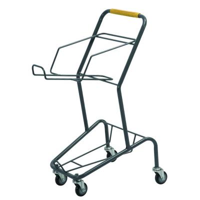 China Unveiling 2 Tier Small Basket Cart Grocery Cart for sale