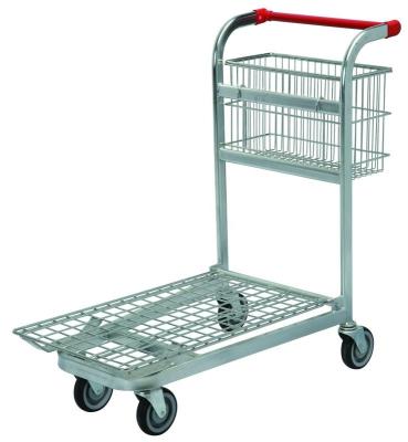 China Best Price 2 Layer Steel Warehouse Hand Trolley Trolley for sale