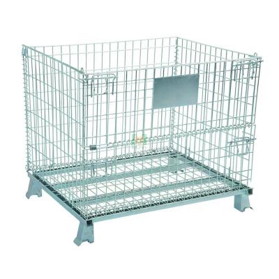 China Stackable Wire Mesh Storage Bin for Warehouse Cargo and Storage Equipment for sale