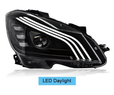 China PMMA+ABS+Aluminum upgrade to new style 2012-2014 LED auto head lamp lighting system led headlight for Mercedes C class W204 car RHD and LHD for sale