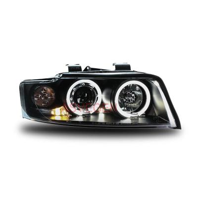 China New Angel Eyes Style PMMA+ABS+Aluminum Upgrade Modified Head Light For Audi A4 B6 2001-2004 Year Full LED Headlight Front Lamp Assembly for sale