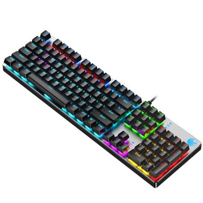 China Optical Mechanical Keyboard GK400F Wired Gaming Gaming Dedicated Blue and Black Tea Axis Metal Desktop Universal Panel for sale