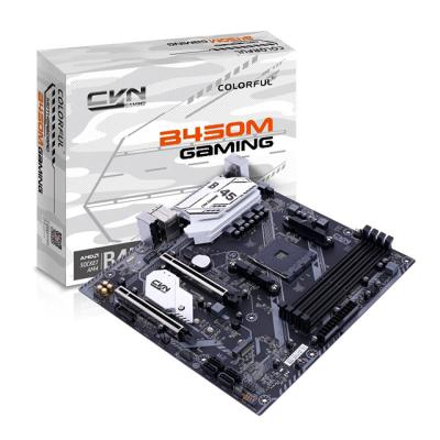 China CVN B450M (Colored) GAME V14 Gaming Desktop Motherboard Supports 3500X/3600/3700X/2600 (AMD B450/AM4 Socket) for sale