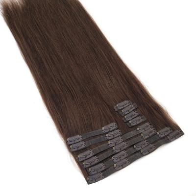 China Luster Free Sample Blonde Human Healthy Natural Hair Seamless Clip In Hair Extensions Invisible Clip In Hair Extension for sale