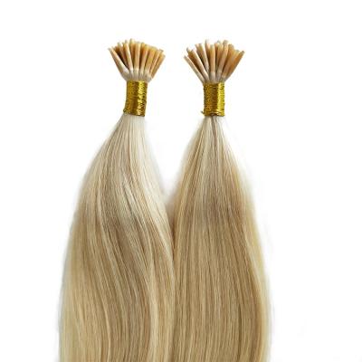 China Cuticle Hold Blonde I Tip Hair Extensions 1g / Lash Remy Human Hair Extensions For Women for sale