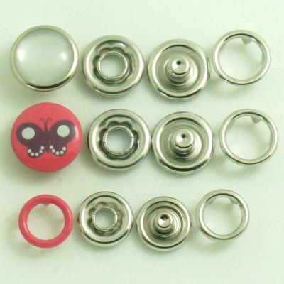 China Viable Clothing Accessories Plating Ring Metal Prong Snap Button for sale