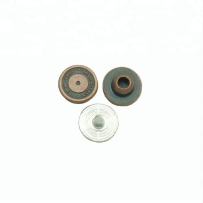 China Durable flat antique copper leather rivets button for sale