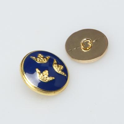 China Viable Wholesale Gold Shape Round Leg Metal Buckle Buttons Sewing Button For Uniform for sale