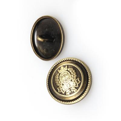 China High Quality Durable Metal Brass Leg Antique Buttons Custom Clothes Loop Button for sale