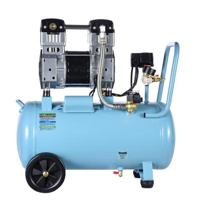 China 50 liter 220v low noise electric single cylinder air compressor oil free oilless air compressor for sale