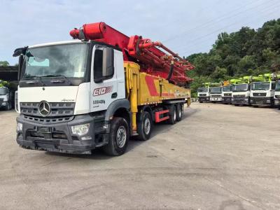 China 2021 62M C10 SYM5442THBEB 620C-10A Mercedes chassis Gebruikt Sany Beton Pomp Truck Pompdruk 12Mpa Te koop