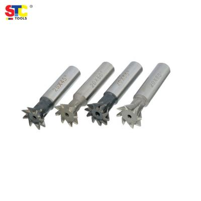 China Slotting HSS Dovetai Cutter End Mill Cutter 45/50 / 55/60 Degree for sale