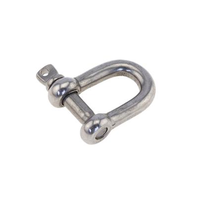 China High Quality Polished Heavy Industry Screw Pin Forged Stainless Steel Marine European D Type Lifting Chain Shackles for sale