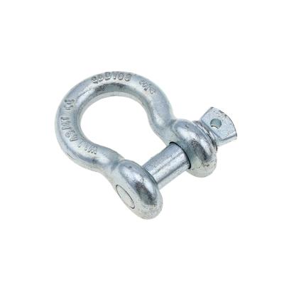 China Heavy Industry Galvanized Drop Forged G209 Lifting Marine Screw Pin Bow Shackle Manufacturer for sale