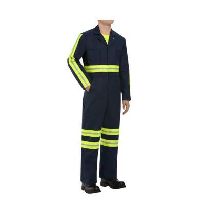 China Work Wear Mens Visibility Twill Raised Back Action Coverall With Chest Pockets Long Sleeve Workwear Suit for sale