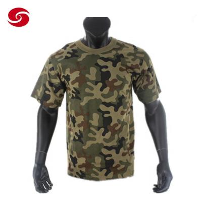 China Custom 100% Plain Army Cotton Fabric Poland Wholesale Anti-pilling T-shirt Printing for sale